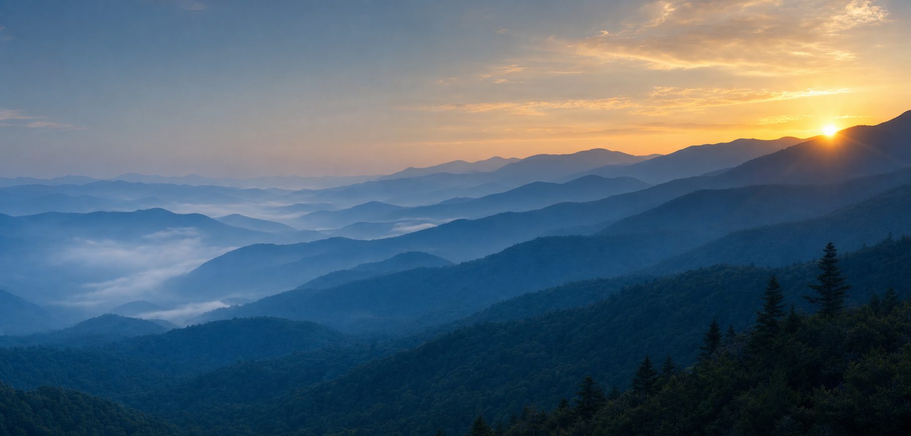 Blue Ridge Mountains at dawn
